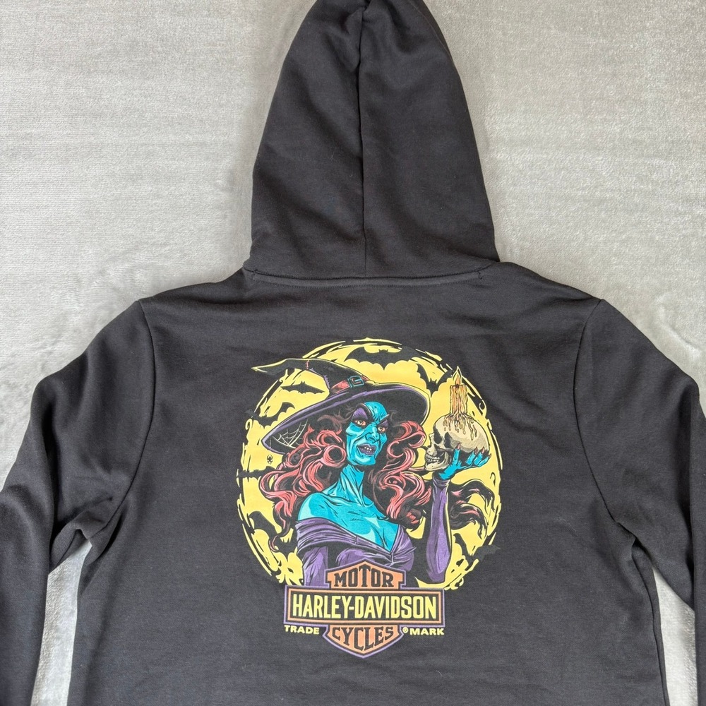 Harley-Davidson Witch Pullover Hoodie Womens Medium Black Motorcycles New NWOT - Picture 6 of 7